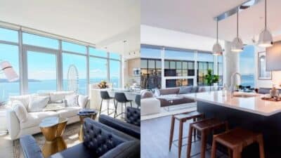 Modern apartments with panoramic views and stylish interiors, featuring spacious living areas and contemporary design.