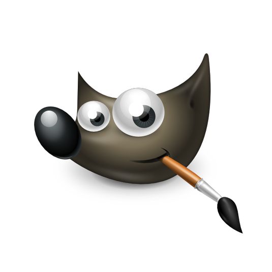 Cartoon animal with a paintbrush in its mouth, representing creative digital art tools.