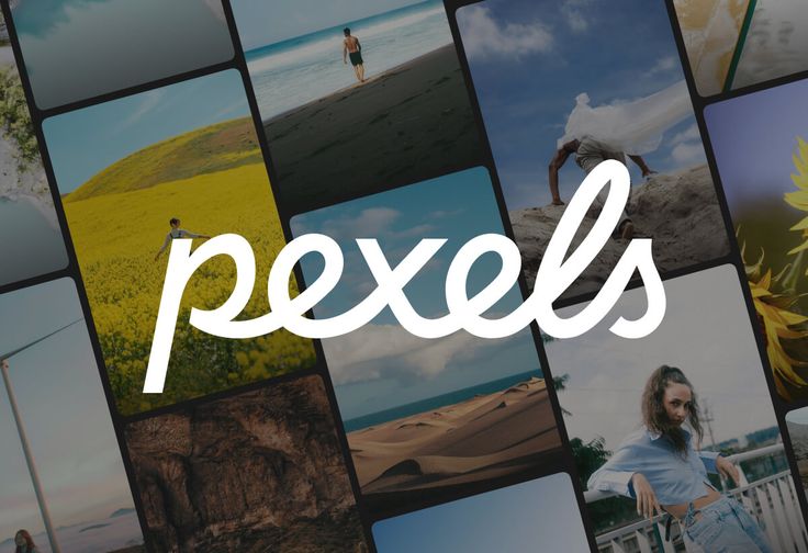 Collage of diverse scenic photos with a 'Pexels' logo overlay.