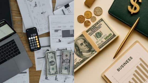 Smart Ideas to Boost Income Fast Financial planning tools including money, charts, a calculator, and a laptop on a desk, symbolizing business analysis. | Sky Rye Design Financial planning tools including money, charts, a calculator, and a laptop on a desk, symbolizing business analysis.