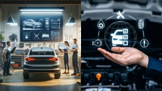 The Growing Role of Smart Diagnostics in Modern Car Maintenance Car maintenance technology: Mechanics work with digital tools, innovative solutions, and virtual diagnostics. | Sky Rye Design Car maintenance technology: Mechanics work with digital tools, innovative solutions, and virtual diagnostics.