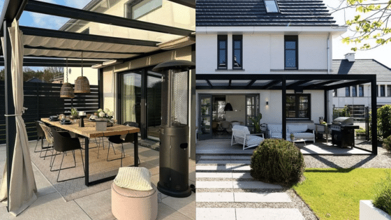 Viewing Deck Blog 2 Modern outdoor patios with pergolas, dining area, cozy seating, and garden views. Ideal for home relaxation and entertainment. | Sky Rye Design Modern outdoor patios with pergolas, dining area, cozy seating, and garden views. Ideal for home relaxation and entertainment.