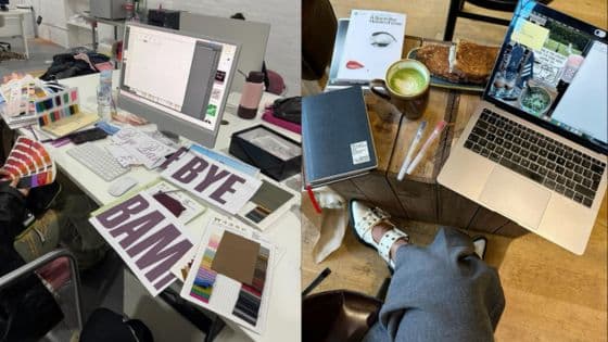 Viewing Deck Blog - 2025-09-10T101114942 Design workspace with a computer screen and design materials next to a cozy desk setup with a laptop, coffee, and notebook. | Sky Rye Design Design workspace with a computer screen and design materials next to a cozy desk setup with a laptop, coffee, and notebook.