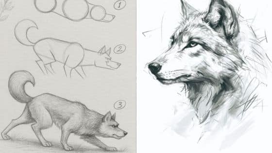 Viewing Deck Blog - 2025-09-25T114357953 Step-by-step wolf drawing guide and detailed wolf sketch, showcasing artistic progression and techniques. | Sky Rye Design Step-by-step wolf drawing guide and detailed wolf sketch, showcasing artistic progression and techniques.