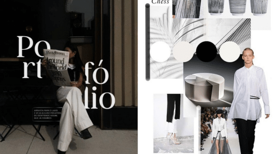 Viewing Deck Blog Fashion portfolio: woman reading, monochrome outfit, mood board with black and white patterns, and runway inspiration. | Sky Rye Design Fashion portfolio: woman reading, monochrome outfit, mood board with black and white patterns, and runway inspiration.