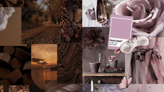 Viewing Deck Blog копия 2 Collage featuring Pantone muted colors, including browns and pinks; nature and texture elements enhance aesthetic appeal. | Sky Rye Design Collage featuring Pantone muted colors, including browns and pinks; nature and texture elements enhance aesthetic appeal.