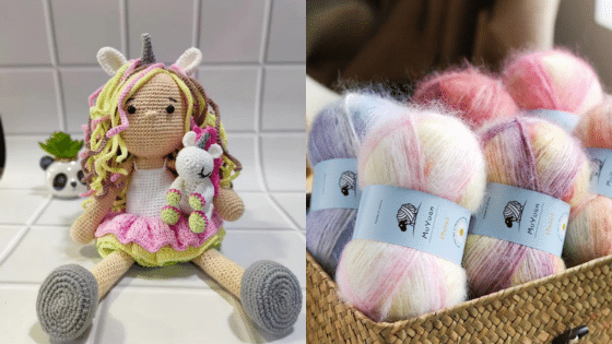 Why Mohair Yarn is a Must-Have for Crafters Crocheted unicorn doll with pastel yarn in basket, perfect for DIY crafts and knitting enthusiasts. | Sky Rye Design Crocheted unicorn doll with pastel yarn in basket, perfect for DIY crafts and knitting enthusiasts.