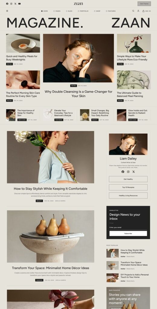 b1521db283d21a80d975d35ed0a7d4af Zaan online magazine homepage showcasing skincare, lifestyle, and home decor articles with stylish images. | Sky Rye Design Zaan online magazine homepage showcasing skincare, lifestyle, and home decor articles with stylish images.