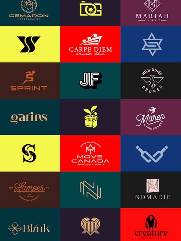 be537da23287fc4b37edadcca7799772 Collage of diverse business logos including photography, travel, woodworks, drones, and more on colorful backgrounds. | Sky Rye Design Collage of diverse business logos including photography, travel, woodworks, drones, and more on colorful backgrounds.