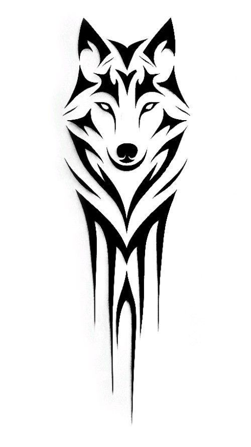 e6c3bea7f9cc3f050cac58a9a79cfb6f Stylized black wolf head tribal tattoo design with sharp lines and geometric patterns. | Sky Rye Design Stylized black wolf head tribal tattoo design with sharp lines and geometric patterns.