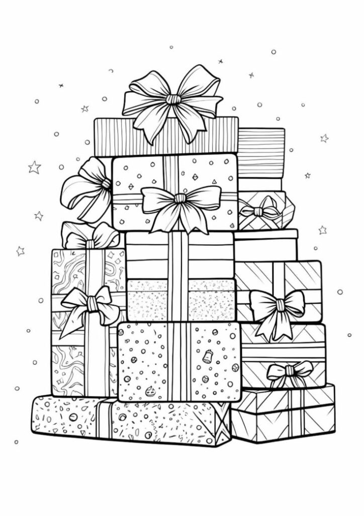 e6c41102-31fa-4c27-9f24-2dabe797aa1c Stack of intricately wrapped gifts with bows, ideal for holiday celebrations and special occasions. | Sky Rye Design Stack of intricately wrapped gifts with bows, ideal for holiday celebrations and special occasions.