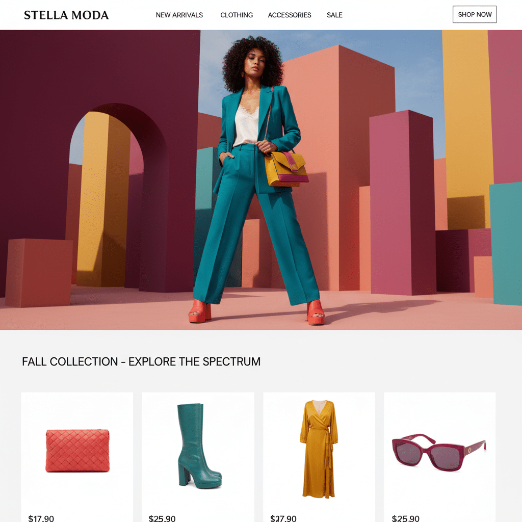 завантаження 35 Model in vibrant teal suit with colorful background, showcasing Stella Moda’s fall collection. Fashion, style, confidence. | Sky Rye Design Model in vibrant teal suit with colorful background, showcasing Stella Moda’s fall collection. Fashion, style, confidence.