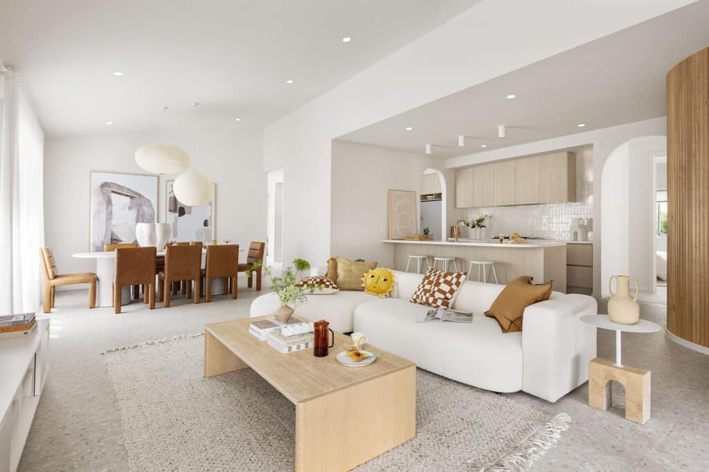 1724129624_original Modern open-plan living room and kitchen with neutral tones, stylish furniture, and natural light. Cozy and inviting space. | Sky Rye Design Modern open-plan living room and kitchen with neutral tones, stylish furniture, and natural light. Cozy and inviting space.