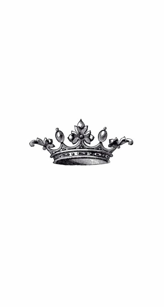 _ 22 Ornate vintage crown illustration with intricate detailing on a white background. | Sky Rye Design Ornate vintage crown illustration with intricate detailing on a white background.