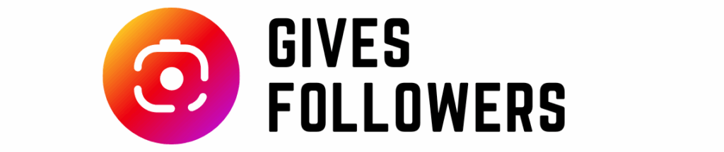 D910B171-EFAB-430E-A3FD-A5A4F11FE568 Logo with a colorful icon resembling a camera and bold text Gives Followers on a white background. | Sky Rye Design Logo with a colorful icon resembling a camera and bold text Gives Followers on a white background.