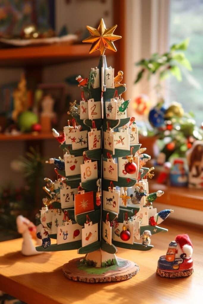 Homemade Christmas Tree Advent Calendar | Sky Rye Design Advent calendar
