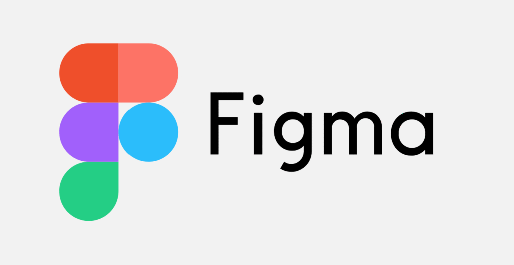 Figma logo, colorful geometric shapes with the word 'Figma' in black font on a white background.