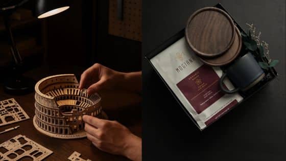 Viewing Deck Blog - 2025-10-12T184430758 Assembling a Colosseum model under a lamp next to a gift box with a mug, coffee, and stylish packaging. | Sky Rye Design Assembling a Colosseum model under a lamp next to a gift box with a mug, coffee, and stylish packaging.