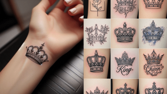 Viewing Deck Blog Elegant crown tattoo designs on the wrist and forearm, featuring intricate detailing and various artistic styles. | Sky Rye Design Elegant crown tattoo designs on the wrist and forearm, featuring intricate detailing and various artistic styles.