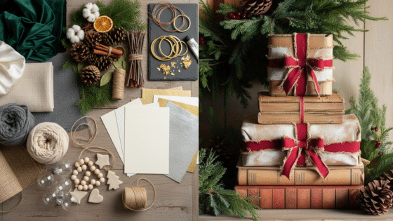 Viewing Deck Blog DIY holiday crafts and rustic gift wrapping with natural elements and textures for festive decor. | Sky Rye Design DIY holiday crafts and rustic gift wrapping with natural elements and textures for festive decor.