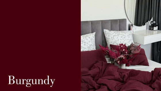 Viewing Deck Blog копия 36 Burgundy-themed bedroom with a cozy bed, floral arrangement, and modern decor, enhancing a luxurious ambiance. | Sky Rye Design Burgundy-themed bedroom with a cozy bed, floral arrangement, and modern decor, enhancing a luxurious ambiance.