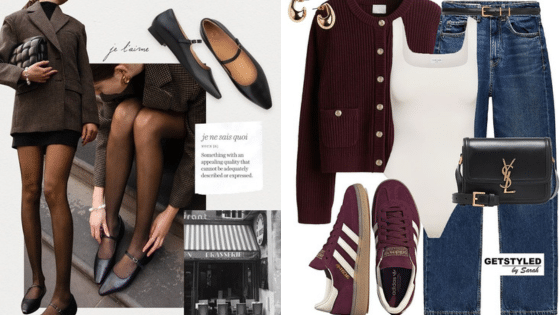 Viewing Deck Blog копия 40 Collage of stylish autumn outfits featuring blazers, skirts, jeans, sneakers, and accessories like a black handbag. | Sky Rye Design Collage of stylish autumn outfits featuring blazers, skirts, jeans, sneakers, and accessories like a black handbag.