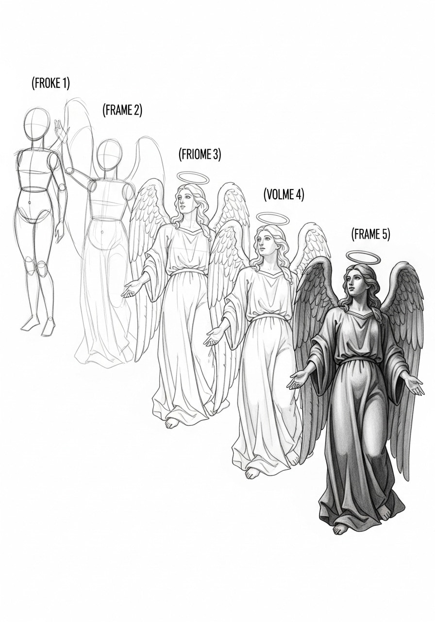 Angel Pose Reference: How to Draw Angels and Wings