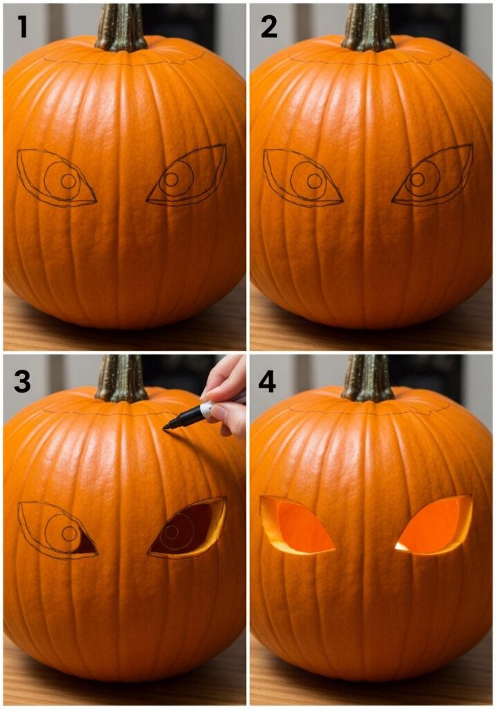 ai-generated-how_to_draw_eyes_in_pumpkin-3 Step-by-step guide to carving a pumpkin with expressive eyes for Halloween décor. | Sky Rye Design Step-by-step guide to carving a pumpkin with expressive eyes for Halloween décor.
