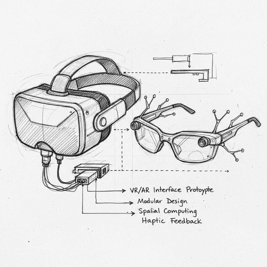 ai-photo-studio-1760985616579-2 VR/AR interface prototype sketch featuring modular design, spatial computing, and haptic feedback components. | Sky Rye Design VR/AR interface prototype sketch featuring modular design, spatial computing, and haptic feedback components.