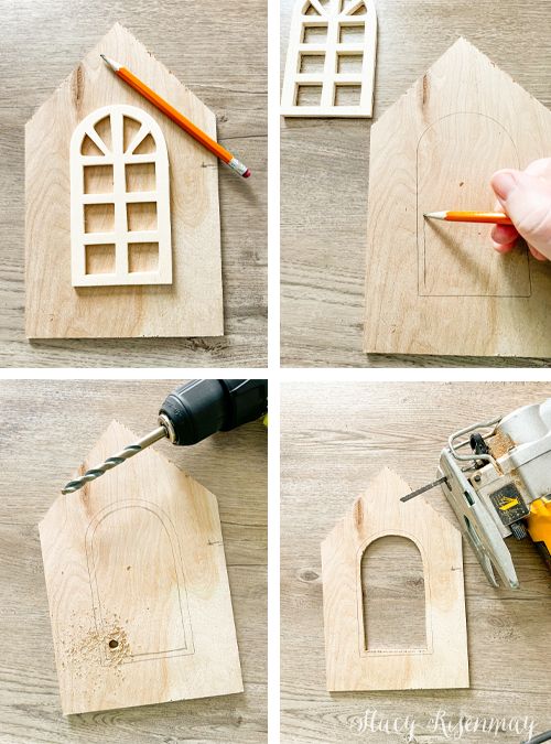 c4afe0b14392734f4d82c2f6a49272c3 Step-by-step guide to cut a window shape in wood using a drill and saw for DIY home decor projects. | Sky Rye Design Step-by-step guide to cut a window shape in wood using a drill and saw for DIY home decor projects.