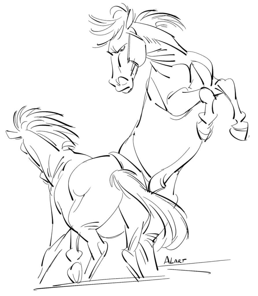 c55dbc7725ff509b7a188ac0b3c5461d Dynamic line drawing of two horses playing energetically, exuding vitality and movement. | Sky Rye Design Dynamic line drawing of two horses playing energetically, exuding vitality and movement.