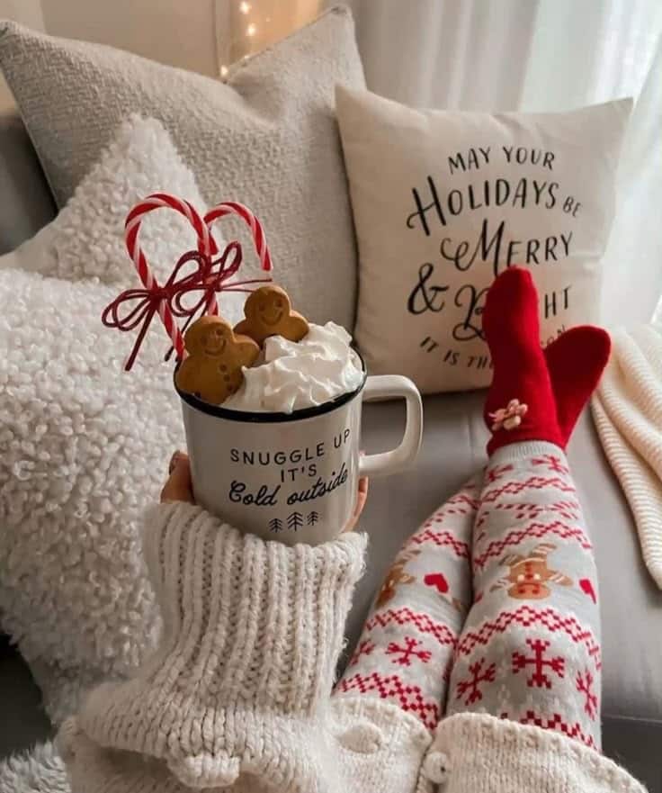 e1bcf131-d361-44e0-9ad0-16420d83b021 Cozy winter scene with hot chocolate, candy canes, and gingerbread cookies, perfect for the holidays. | Sky Rye Design Cozy winter scene with hot chocolate, candy canes, and gingerbread cookies, perfect for the holidays.