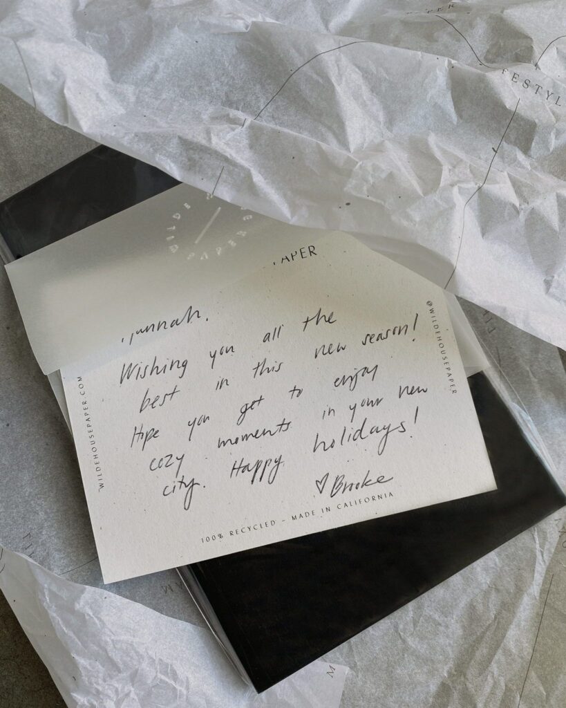 fff1f9ad86ce16edcfdf7460ad2b20af Handwritten note on textured paper, wishing happy holidays, surrounded by crumpled white tissue paper. | Sky Rye Design Handwritten note on textured paper, wishing happy holidays, surrounded by crumpled white tissue paper.