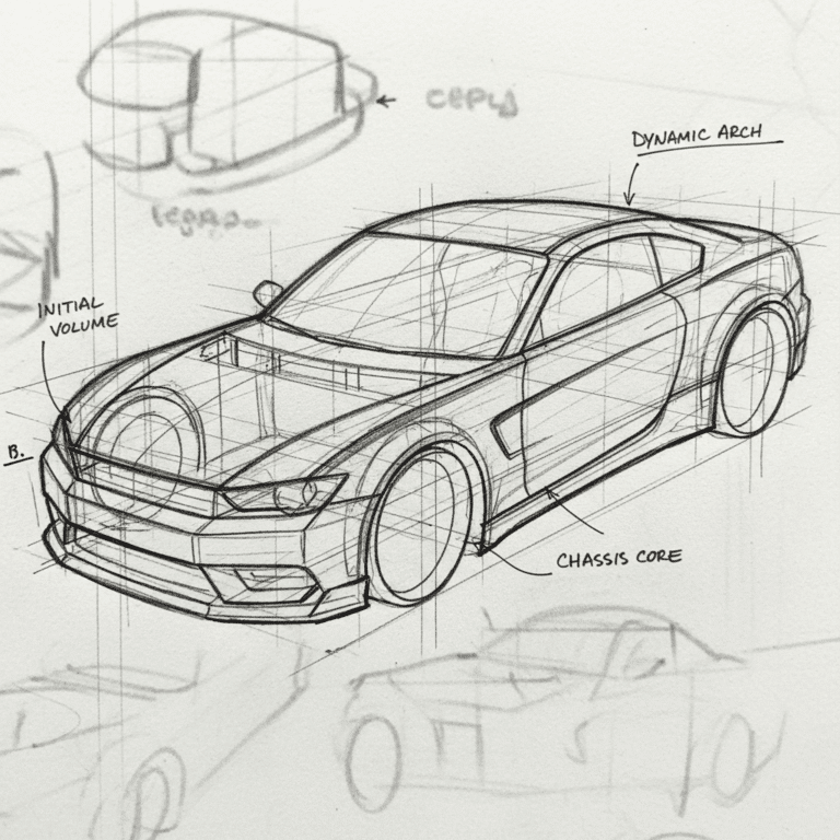 5 Easy Steps: How to Draw a Car Perspective