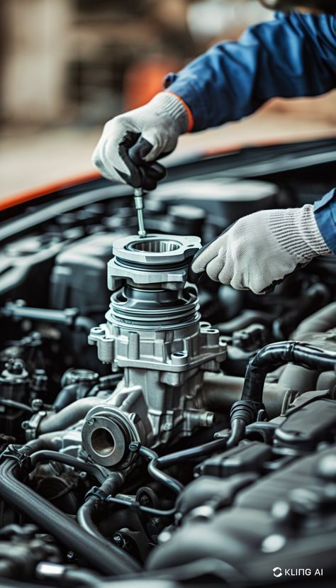 _ 1 Mechanic working on car engine, demonstrating automotive repair and maintenance with precision tools. | Sky Rye Design Mechanic working on car engine, demonstrating automotive repair and maintenance with precision tools.