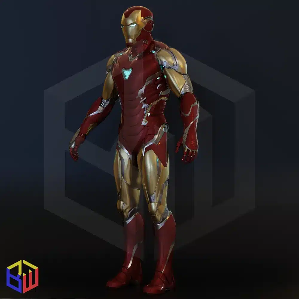 2024-12-18_6d646755f9bac Red and gold armored superhero suit on a dark background. | Sky Rye Design Red and gold armored superhero suit on a dark background.
