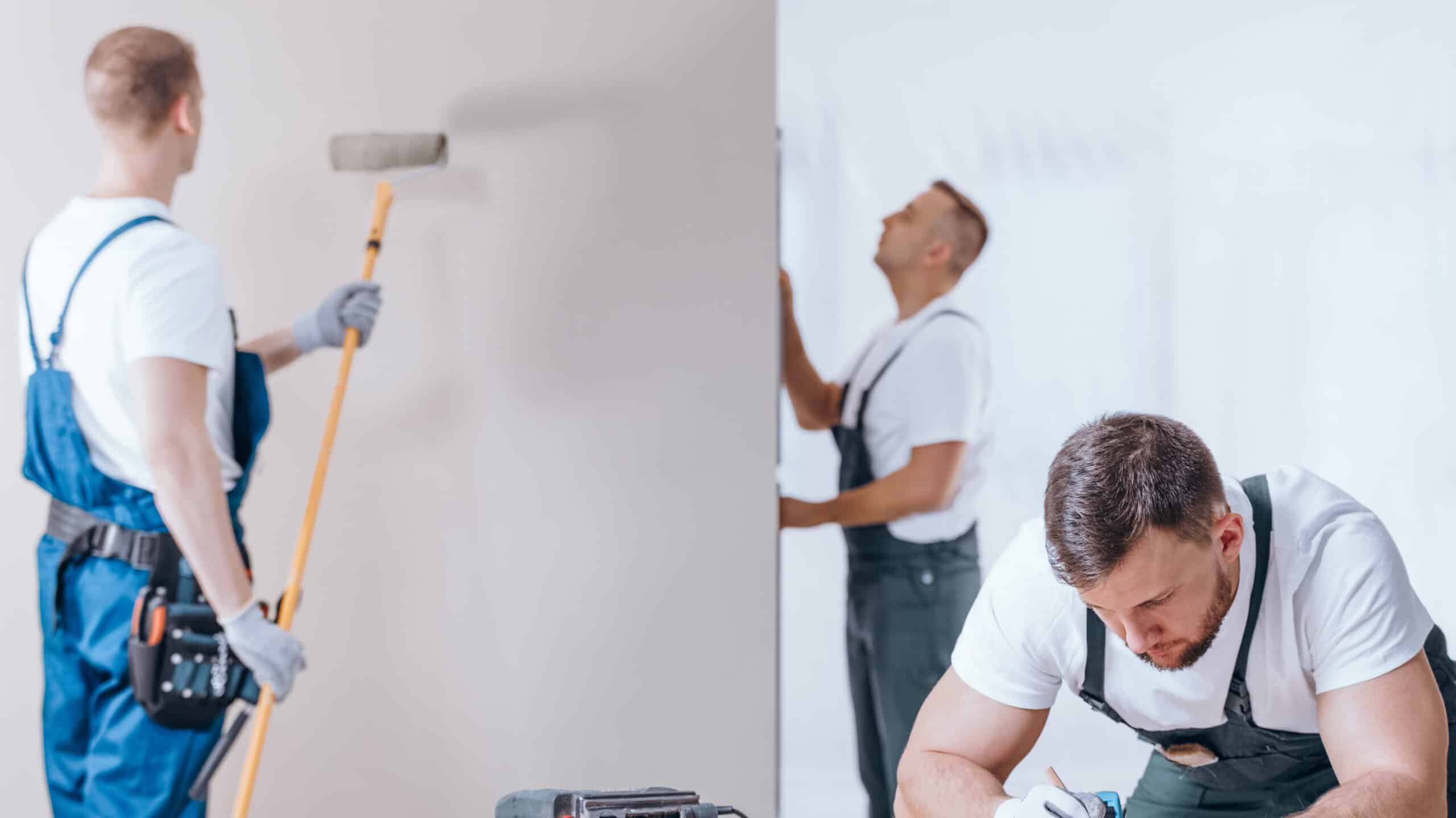 Painter With Gloves Painting Wall | Sky Rye Design