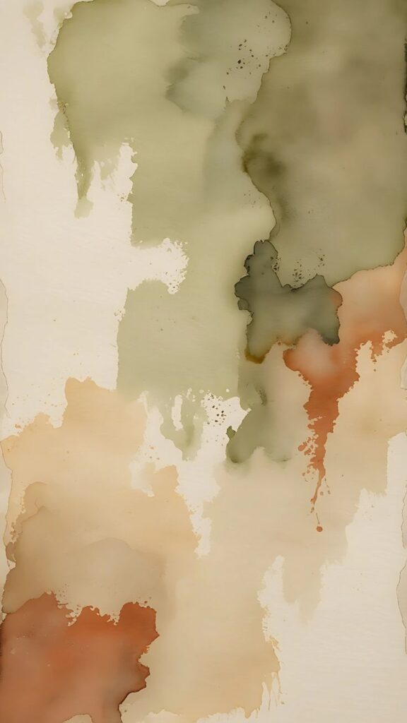 31d9f6f0f76d745d6a5dcce2f94369e1 Abstract watercolor pattern in earthy tones of green, orange, and beige, creating a soothing and artistic background. | Sky Rye Design Abstract watercolor pattern in earthy tones of green, orange, and beige, creating a soothing and artistic background.
