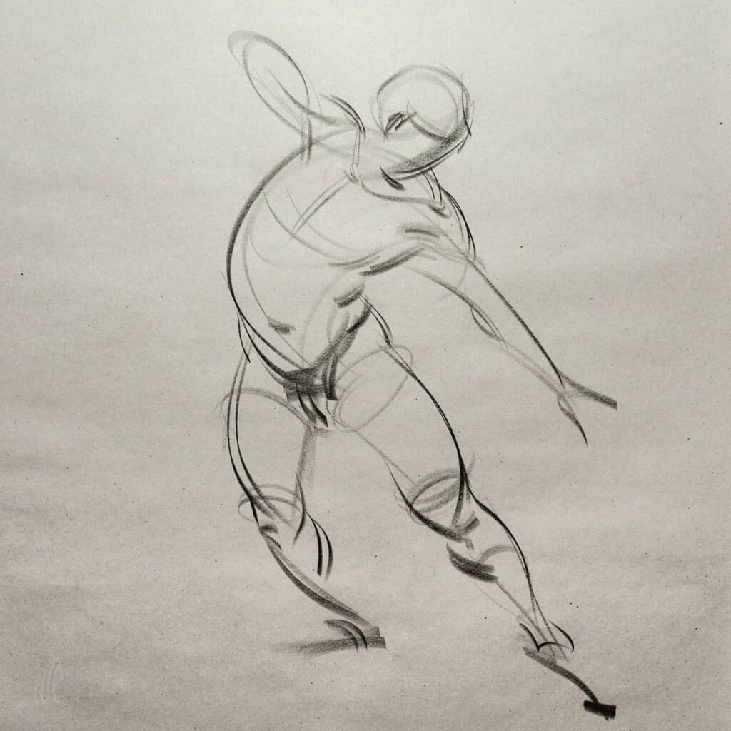 5fe24e0b922d378208a9429208a18daa Dynamic figure drawing sketch depicting a human form in motion, showcasing expressive lines and energetic pose on paper. | Sky Rye Design Dynamic figure drawing sketch depicting a human form in motion, showcasing expressive lines and energetic pose on paper.