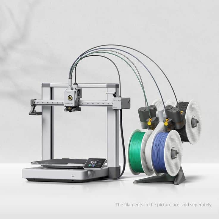 _ 6 Advanced 3D printer with multiple filament spools for versatile printing projects, showcasing innovative design and technology. | Sky Rye Design Advanced 3D printer with multiple filament spools for versatile printing projects, showcasing innovative design and technology.