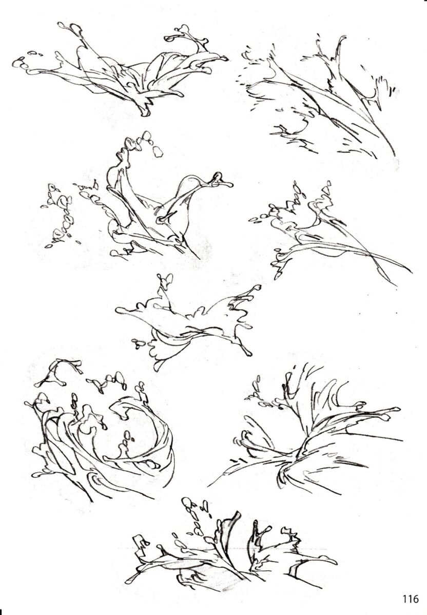 Drawing Two Water Splashes How to Draw a Splash Water: Easy Tutorial | Sky Rye Design