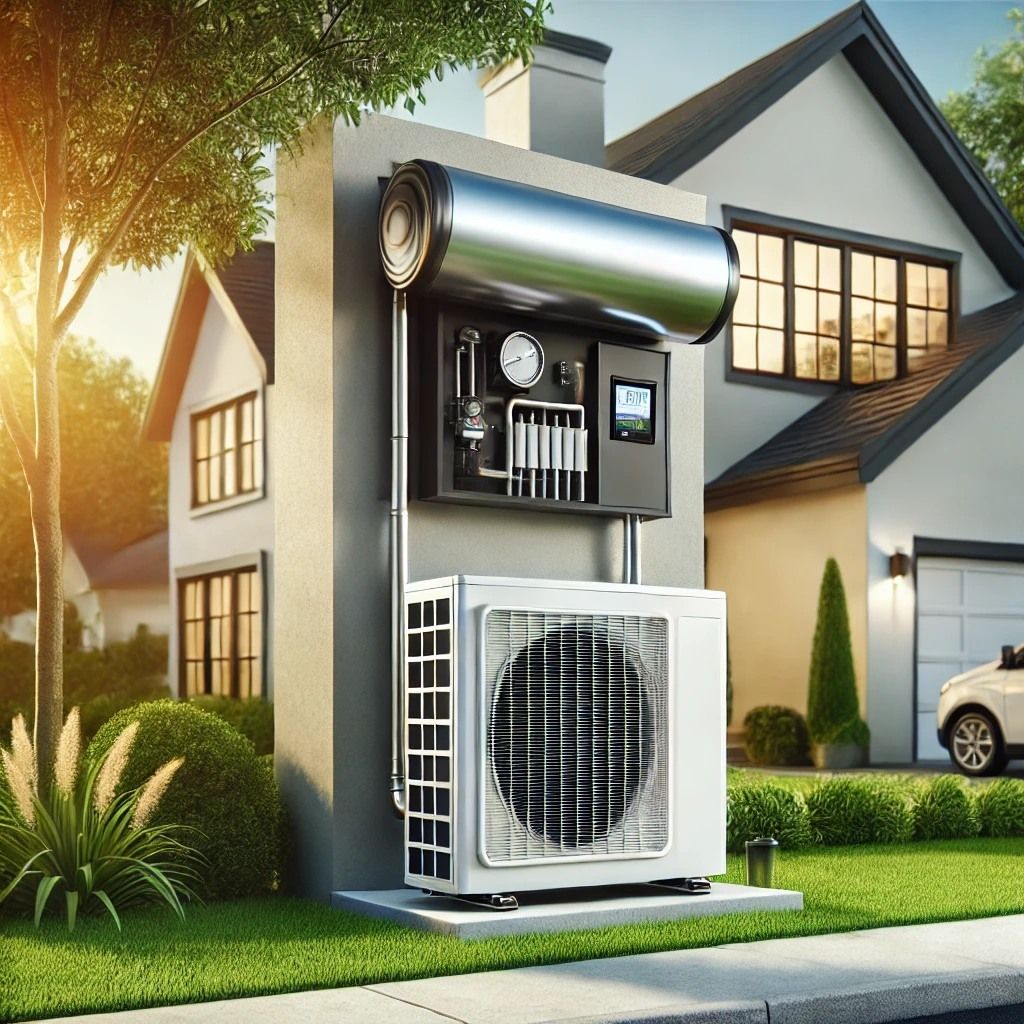 86276710d99279bbf9f3422eab17466c Modern home with energy-efficient heat pump system installed, surrounded by green landscaping and residential architecture. | Sky Rye Design Modern home with energy-efficient heat pump system installed, surrounded by green landscaping and residential architecture.