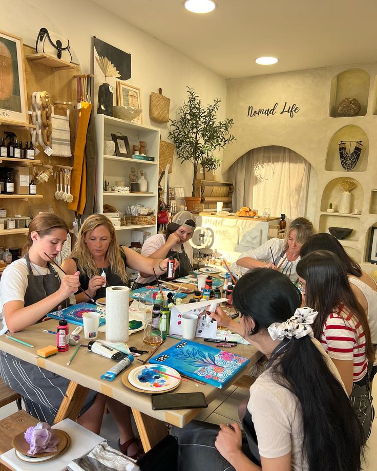 And thats wrap a successful long overdue workshop Group painting class with women focusing on colorful art projects in a cozy, well-decorated studio with art supplies and wall decor. | Sky Rye Design Group painting class with women focusing on colorful art projects in a cozy, well-decorated studio with art supplies and wall decor.