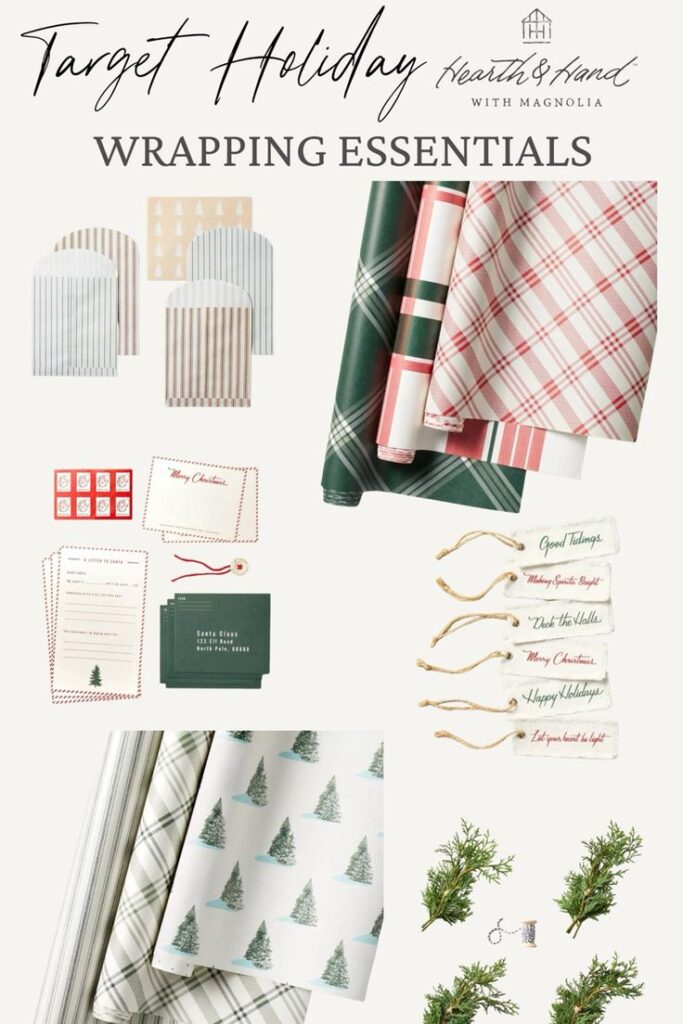 Hearth Home Gift Wrapping Essentials Target holiday wrapping essentials featuring festive papers, tags, and envelopes by Hearth & Hand with Magnolia. | Sky Rye Design Target holiday wrapping essentials featuring festive papers, tags, and envelopes by Hearth & Hand with Magnolia.