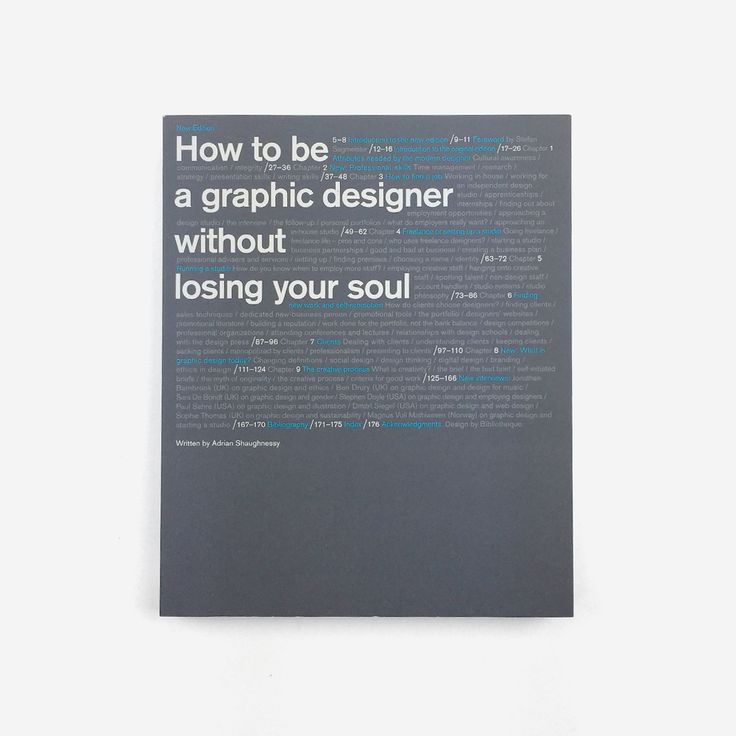Cover of the book How to Be a Graphic Designer Without Losing Your Soul on a white background. Authored by Adrian Shaughnessy.