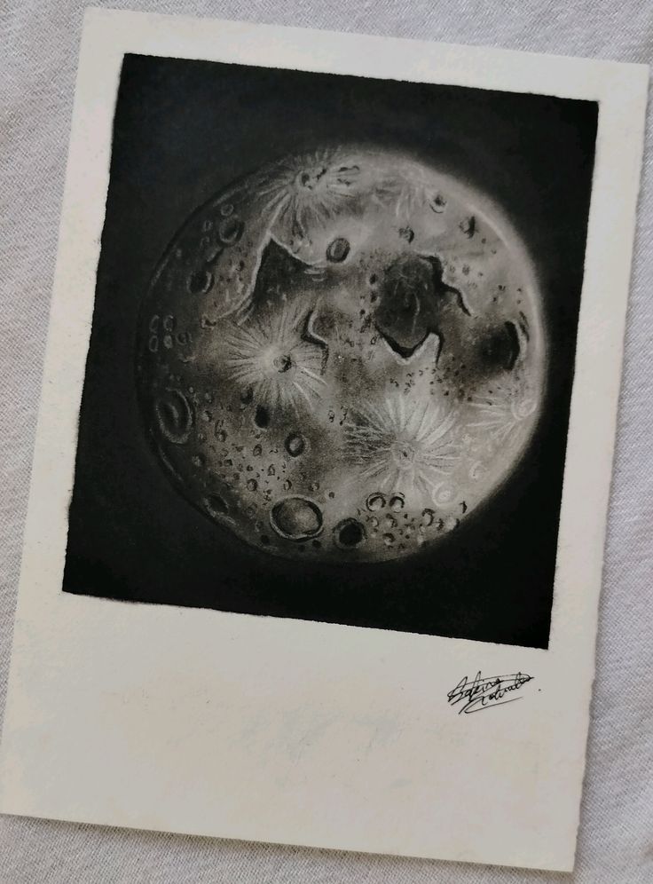 Moon Charcoal Drawing 🌕 Charcoal sketching Moon drawing Charcoal art Sketching ideas easy | Sky Rye Design