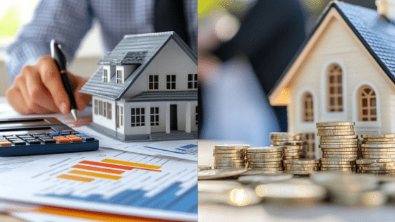 Viewing Deck Blog 1 Real estate investment concept with model houses, stacked coins, and financial charts, highlighting property market analysis and growth. | Sky Rye Design Real estate investment concept with model houses, stacked coins, and financial charts, highlighting property market analysis and growth.