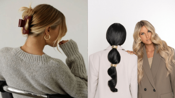 Viewing Deck Blog Three stylish women showcase trendy hairstyles: a clip bun, a bubble braid, and long wavy hair. | Sky Rye Design Three stylish women showcase trendy hairstyles: a clip bun, a bubble braid, and long wavy hair.