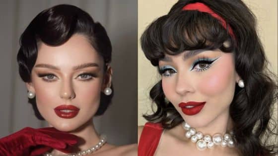 Viewing Deck Blog - 2025-11-16T194035138 Two women with glamorous vintage makeup and hairstyles, wearing red lipstick, pearl necklaces, and earrings, showcasing elegant retro fashion. | Sky Rye Design Two women with glamorous vintage makeup and hairstyles, wearing red lipstick, pearl necklaces, and earrings, showcasing elegant retro fashion.