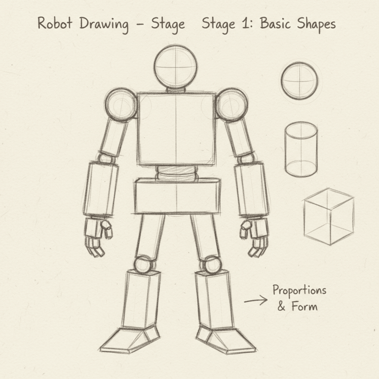 Learn How to Draw a Robot: Easy Steps for Beginners